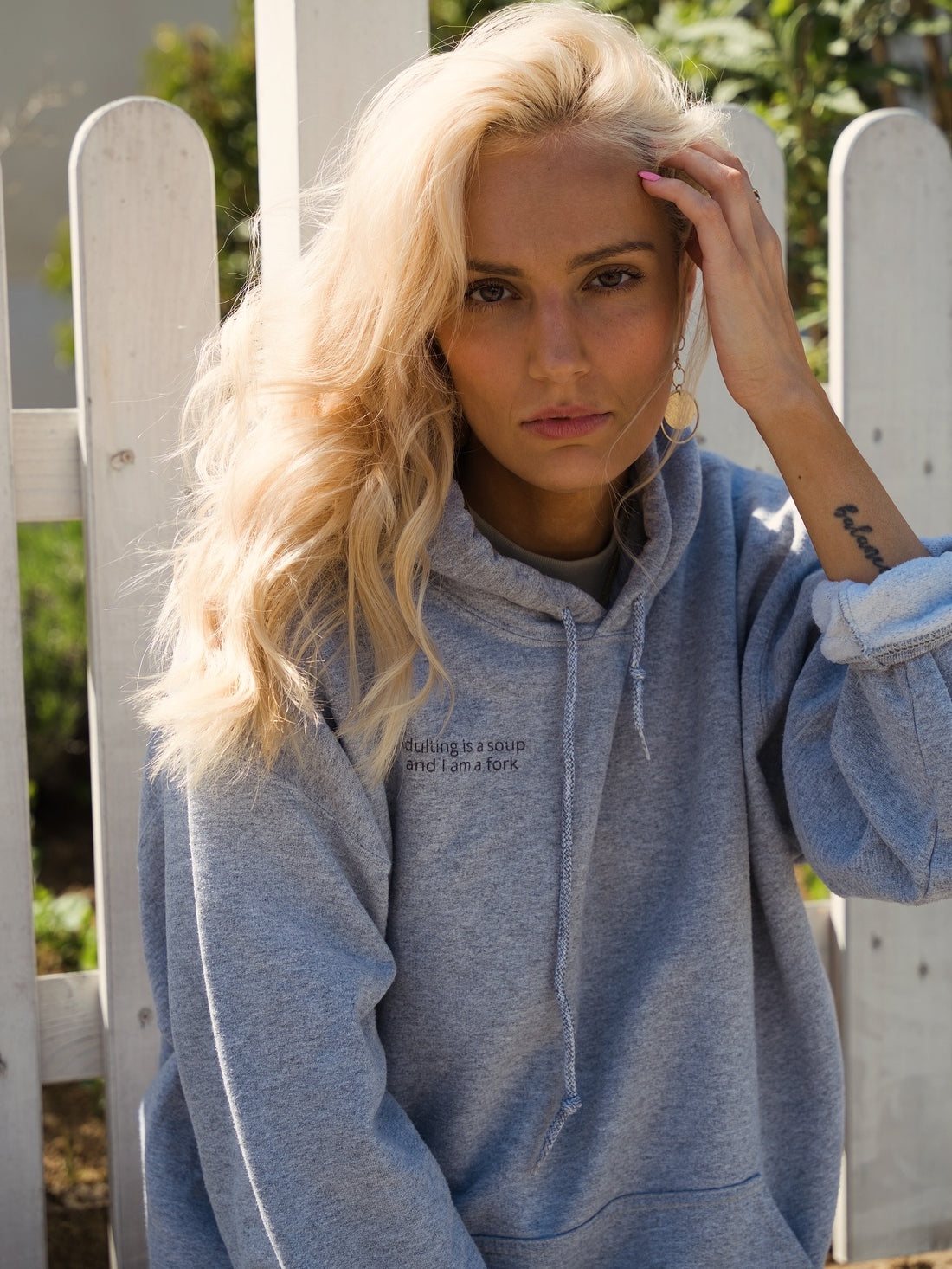 Adulting is a soup and I am a fork hoodie from SJPonlineshop, featuring a humorous print on soft fabric.