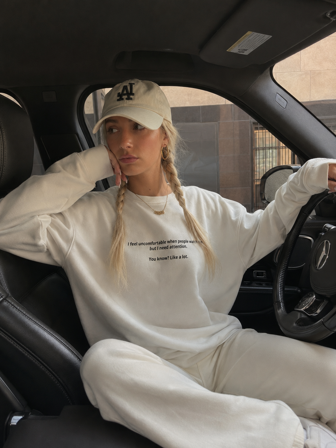 SJOYCE long sleeve tee - I feel uncomfortable when people watch me but I need attention. You know? Like a lot.