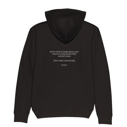 SJOYCE Bio Hoodie made from print material, featuring a comfortable design and natural fabric texture.