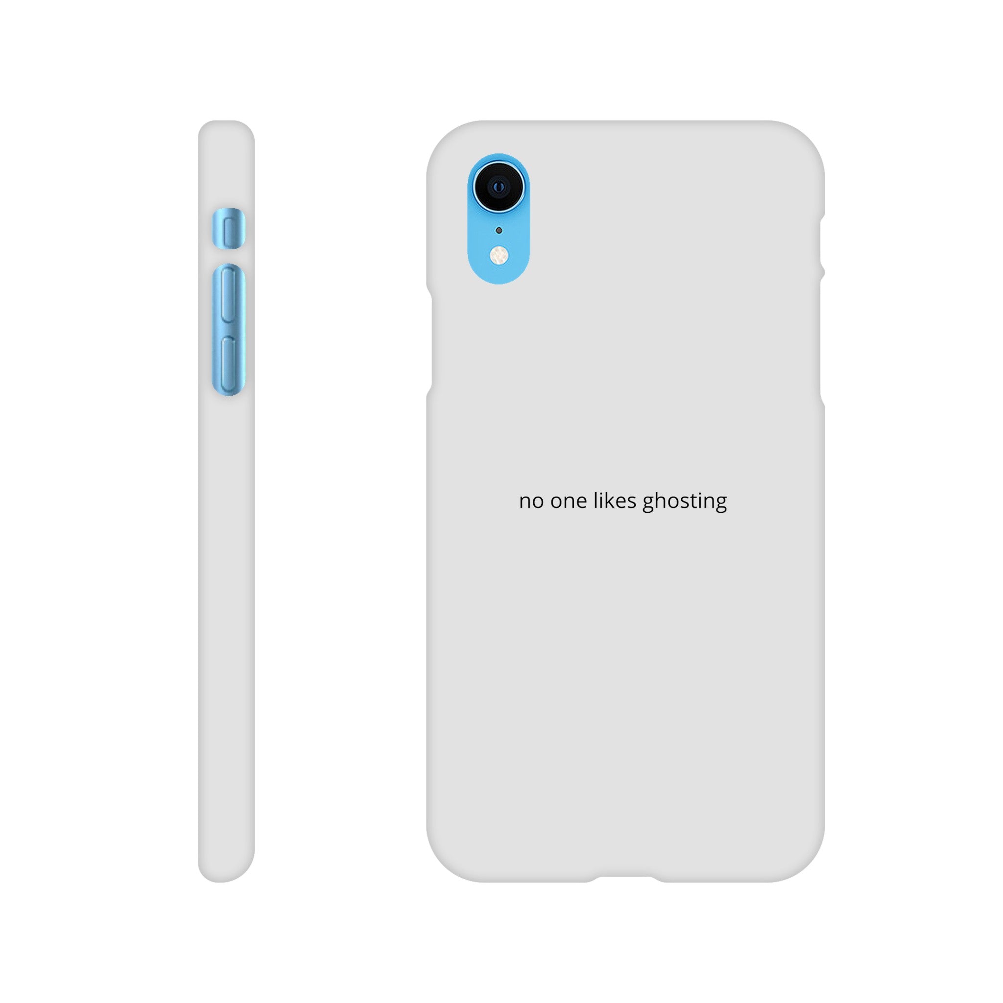 SJOYCE print phone case with "no one likes ghosting" text, designed to fit a smartphone, featuring a stylish and protective design.