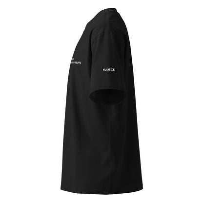 SJOYCE organic oversized high neck t-shirt - Focus is like a heart. 