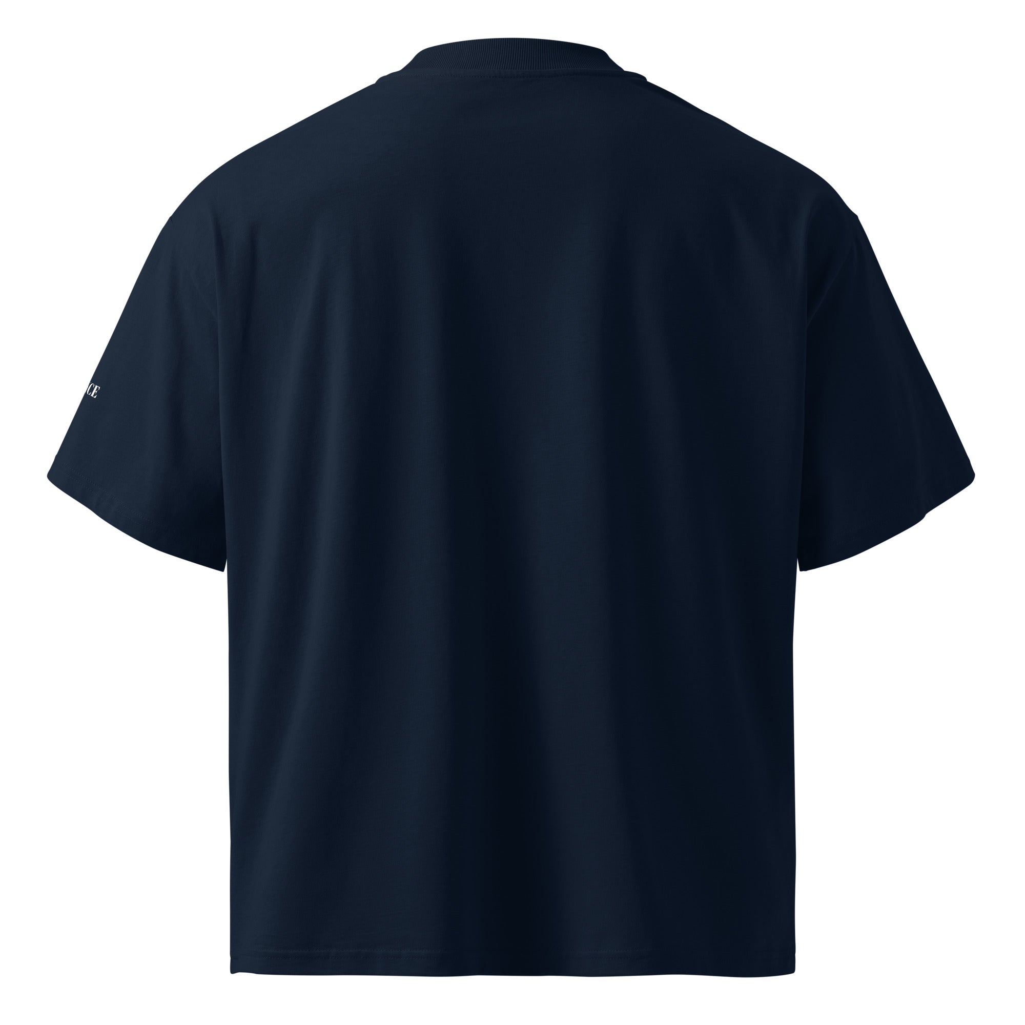 SJOYCE organic oversized high neck t-shirt - Focus is like a heart. 