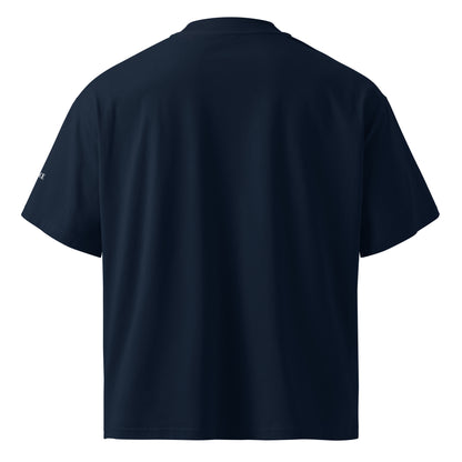 SJOYCE organic oversized high neck t-shirt - Focus is like a heart. 