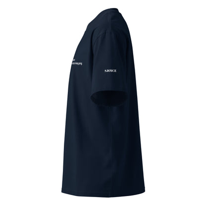 SJOYCE organic oversized high neck t-shirt - Focus is like a heart. 